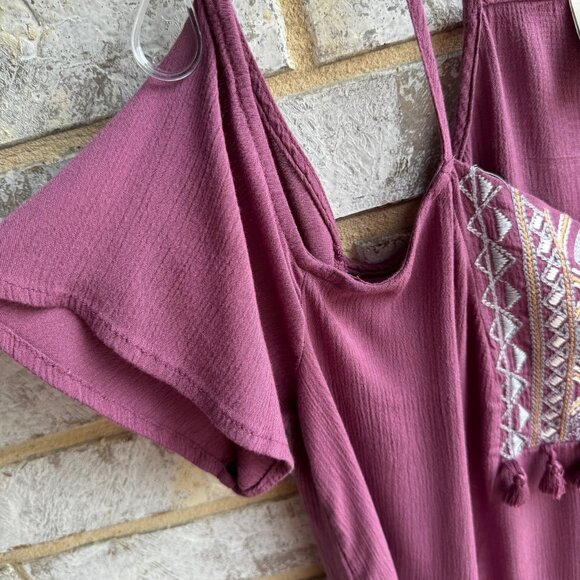 Knox Rose Yolk Cold Shoulder Embroidered Dress Women's Size L. - Picture 5 of 7